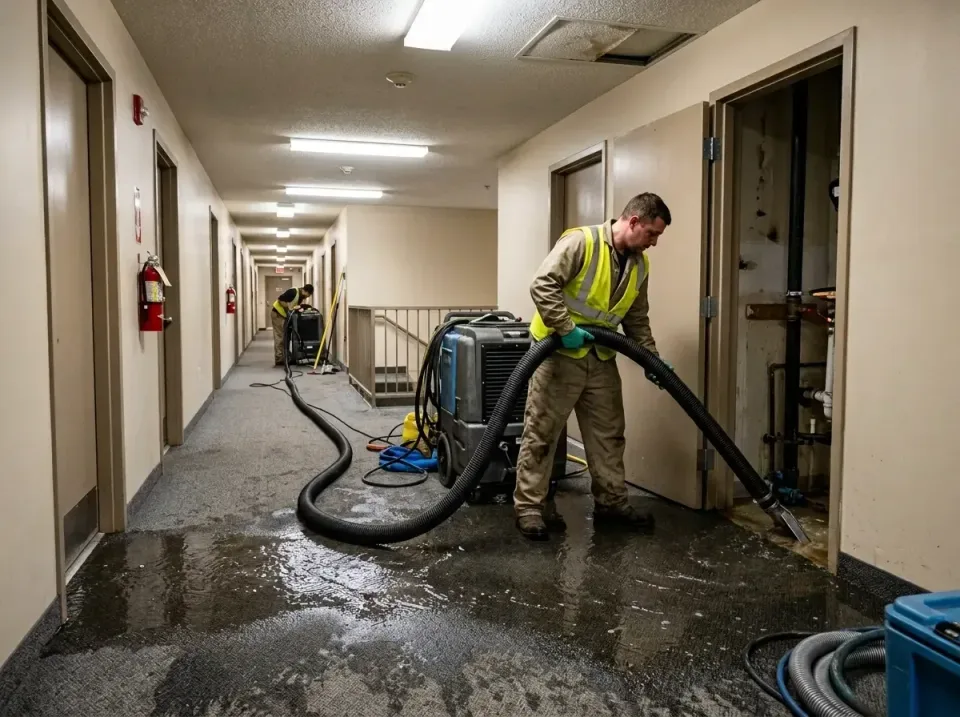 multi-unit-apartment-hallway-f-005 — frequently asked questions, Emergency Burst Pipe Water Extraction & Removal in East Bak…